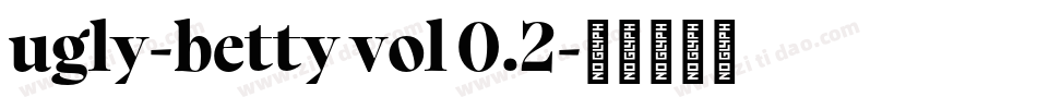 ugly-betty vol 0.2字体转换